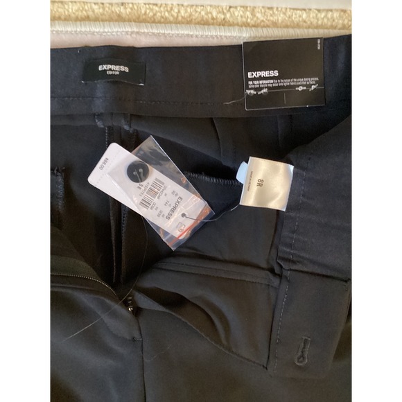 Express Editor Flare Trouser Pants Black High Rise Size 8R - Picture 4 of 4